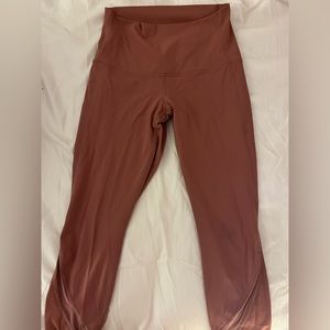 tanish pink lulu lemon leggings